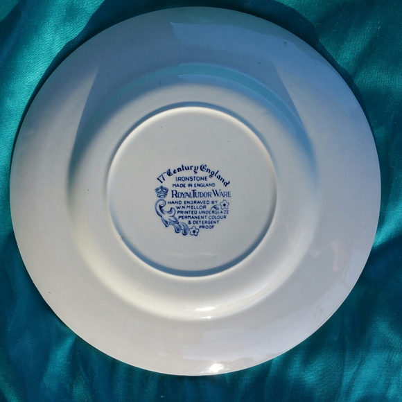 Vintage blue and white Royal Tudor Ware 7" plate - Picture 2 of 2